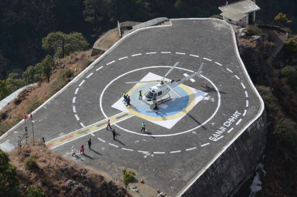 Helicopter at Vaishno Devi